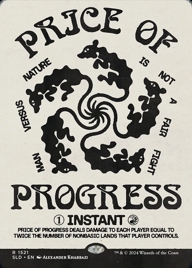 2019 Secret Lair Drop Price of Progress #1521 rare card image