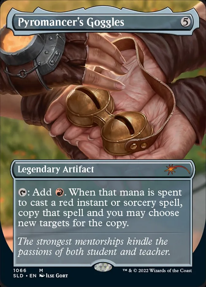 2019 Secret Lair Drop Pyromancer's Goggles #1066 mythic card image