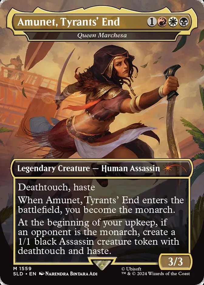 2019 Secret Lair Drop Queen Marchesa [Borderless Foil] mythic #1559 mythic card image