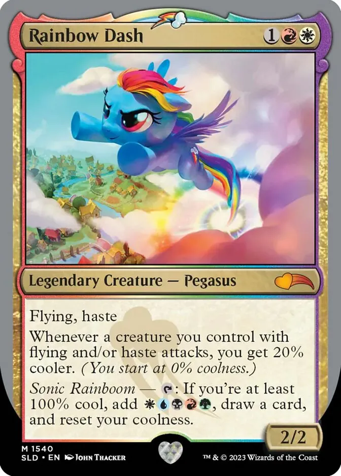 2019 Secret Lair Drop Rainbow Dash #1540 mythic card image