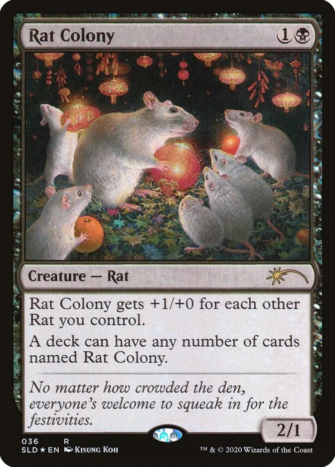 2019 Secret Lair Drop Rat Colony rare #36 rare card image