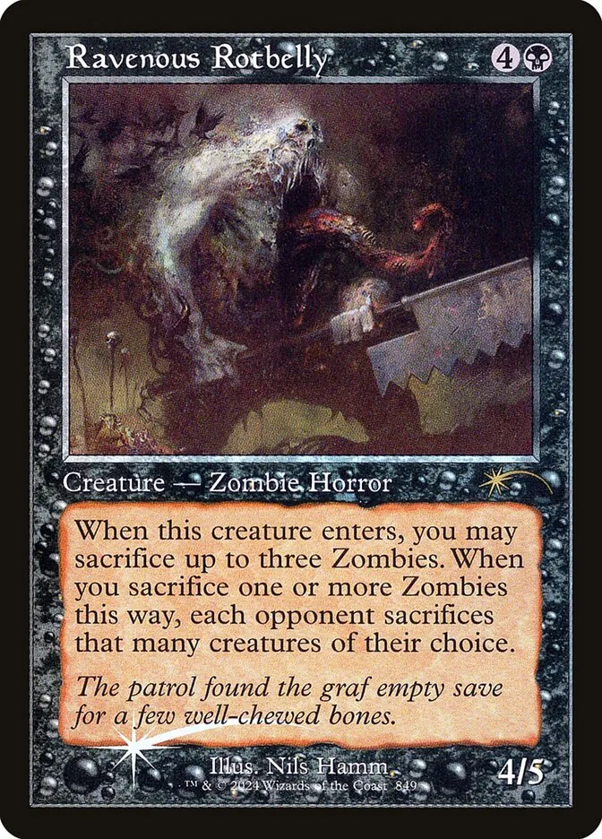 2019 Secret Lair Drop Ravenous Rotbelly #849 rare card image