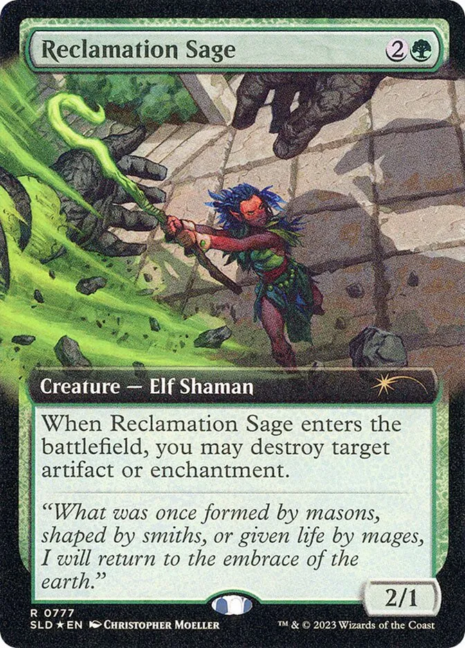 2019 Secret Lair Drop Reclamation Sage #777 rare card image