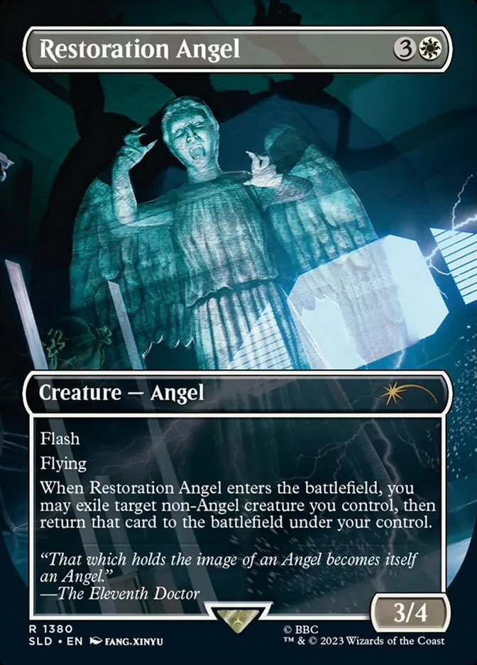 2019 Secret Lair Drop Restoration Angel #1380 rare card image
