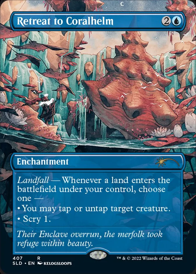 2019 Secret Lair Drop Retreat to Coralhelm #407 rare card image