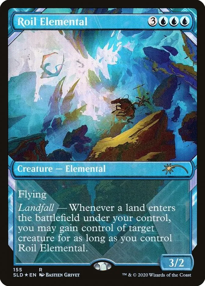 2019 Secret Lair Drop Roil Elemental [Foil] rare #155 rare card image