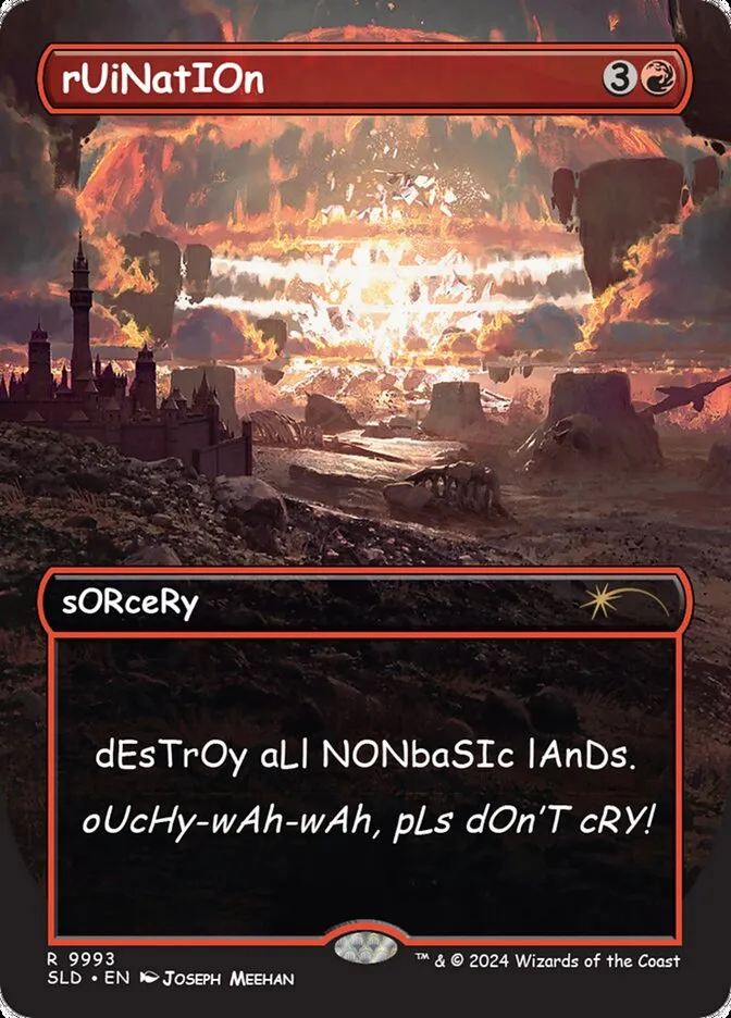 2019 Secret Lair Drop Ruination #9993 rare card image