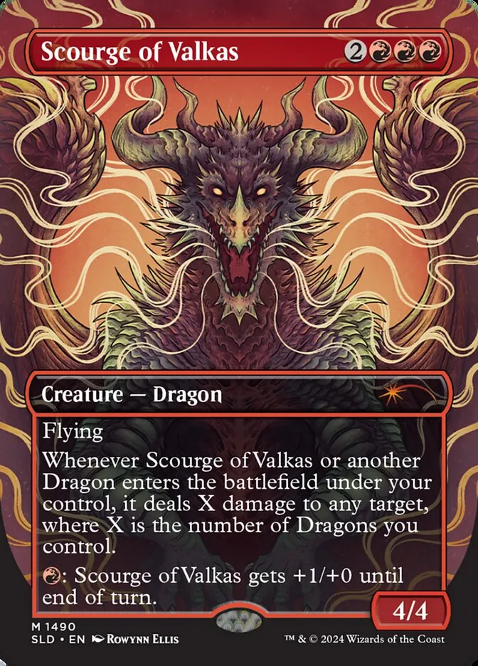 2019 Secret Lair Drop Scourge of Valkas #1490 mythic card image