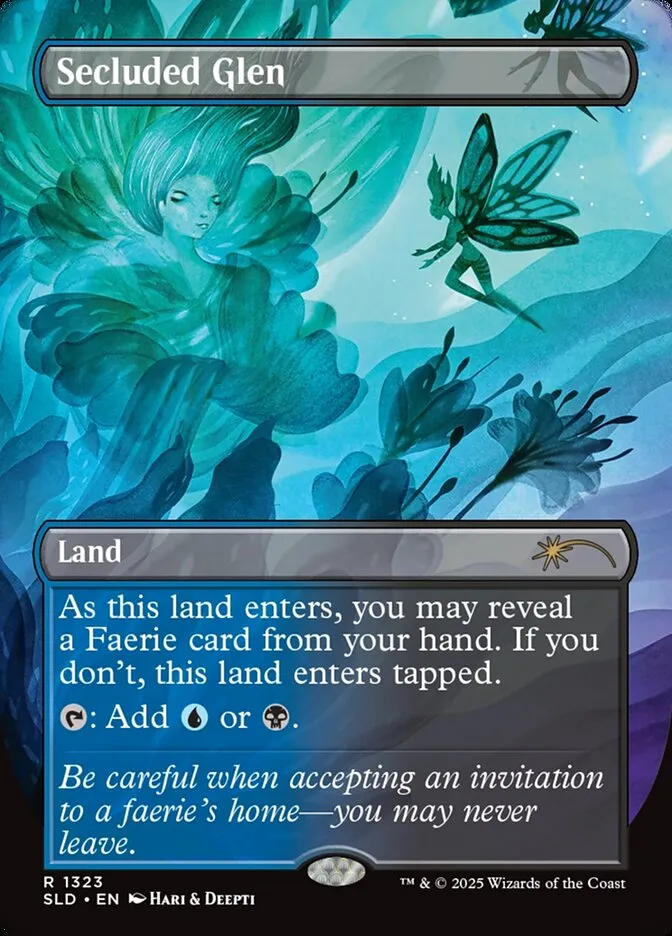 2019 Secret Lair Drop Secluded Glen #1323 rare card image