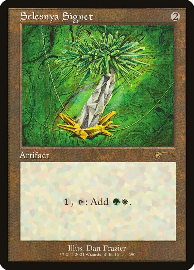 2019 Secret Lair Drop Selesnya Signet #290 rare card image