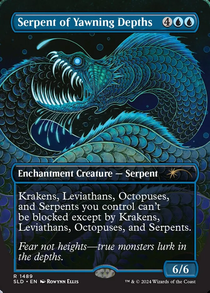 2019 Secret Lair Drop Serpent of Yawning Depths #1489 rare card image