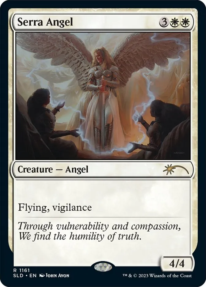 2019 Secret Lair Drop Serra Angel [Foil] rare #1161 rare card image