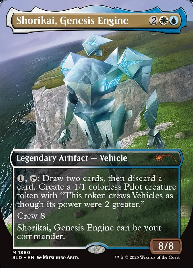 2019 Secret Lair Drop Shorikai, Genesis Engine [Rainbow Foil] mythic #1880 mythic card image