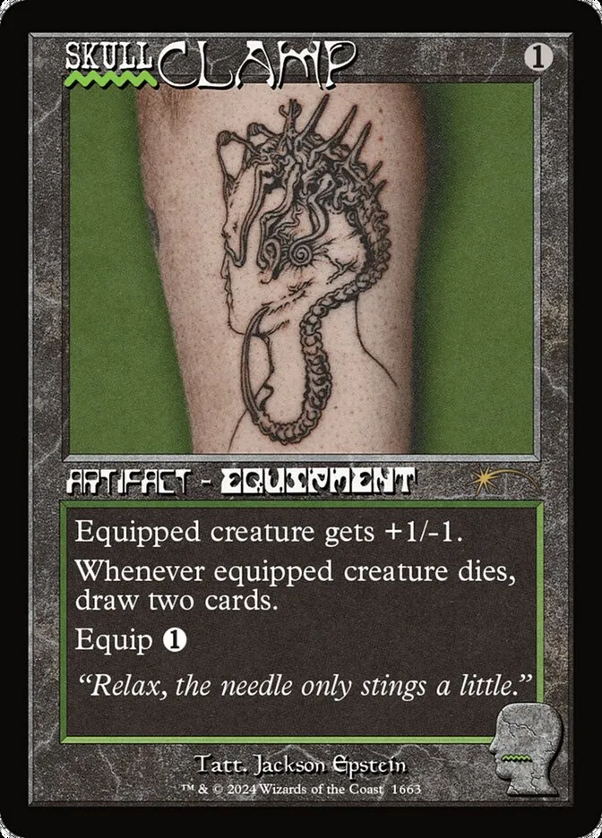 2019 Secret Lair Drop Skullclamp rare #1663 rare card image
