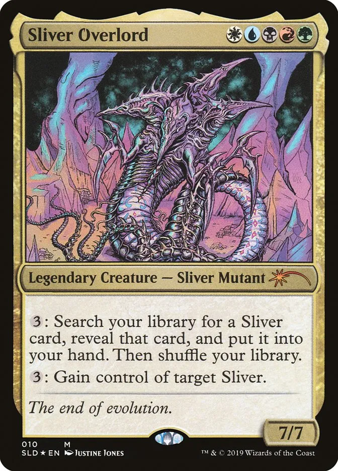 2019 Secret Lair Drop Sliver Overlord mythic #10 mythic card image