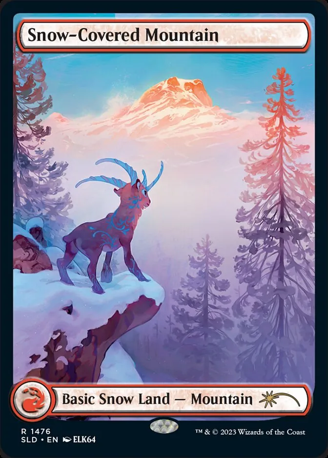 2019 Secret Lair Drop Snow-Covered Mountain #1476 rare card image