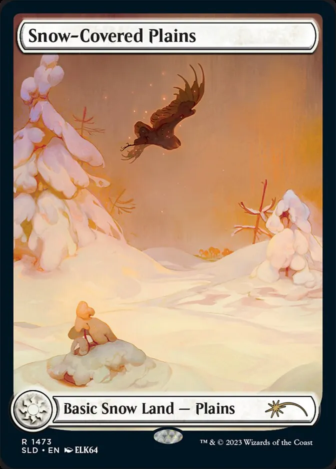 2019 Secret Lair Drop Snow-Covered Plains #1473 rare card image