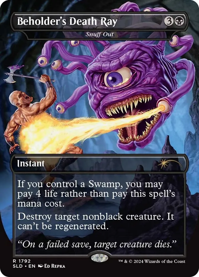 2019 Secret Lair Drop Snuff Out #1792 rare card image