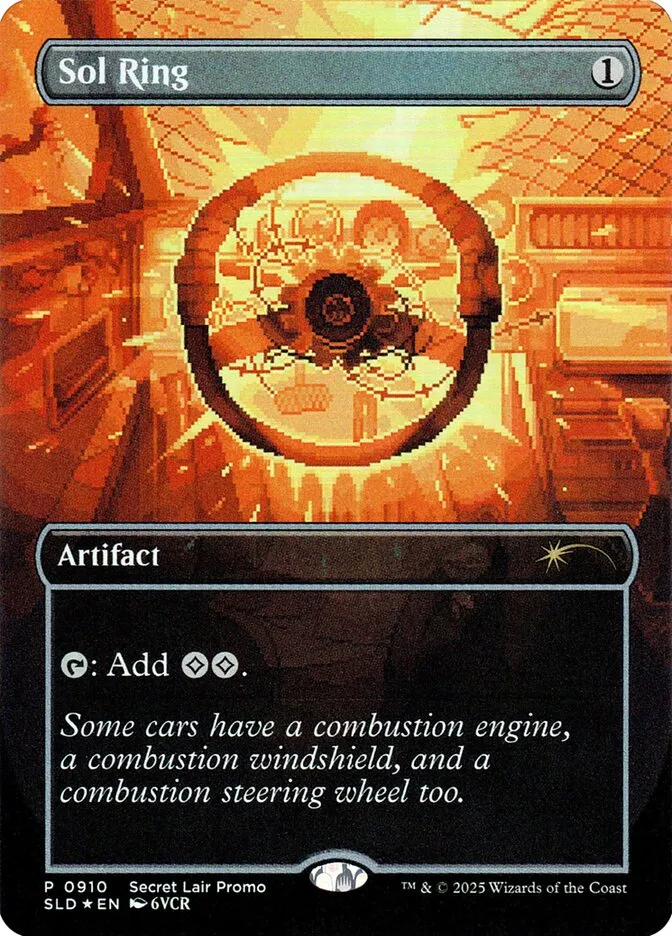 2019 Secret Lair Drop Sol Ring #910 rare card image