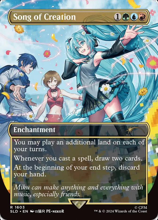 2019 Secret Lair Drop Song of Creation #1603 rare card image