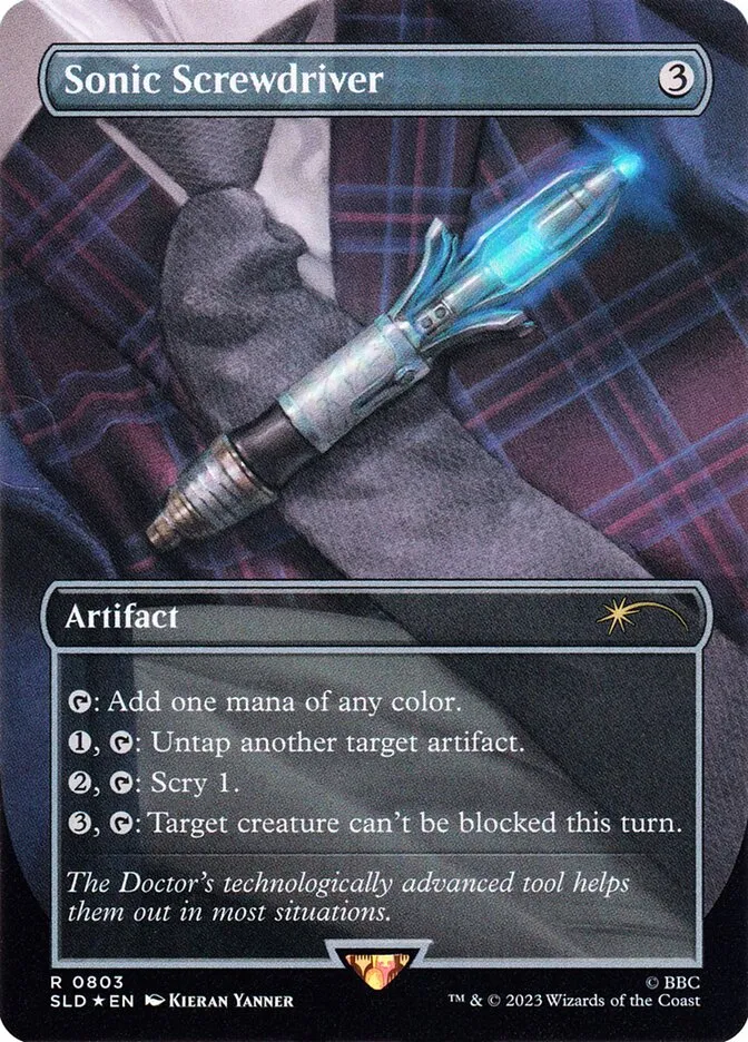 2019 Secret Lair Drop Sonic Screwdriver #803 rare card image