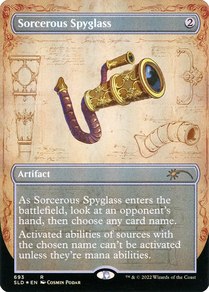 2019 Secret Lair Drop Sorcerous Spyglass #693 rare card image