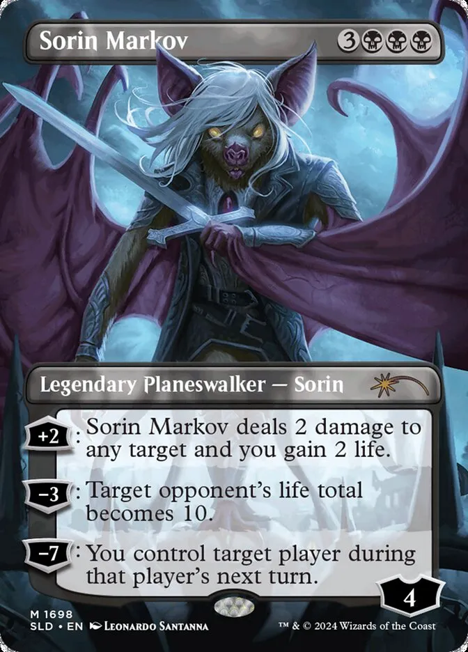 2019 Secret Lair Drop Sorin Markov #1698 mythic card image