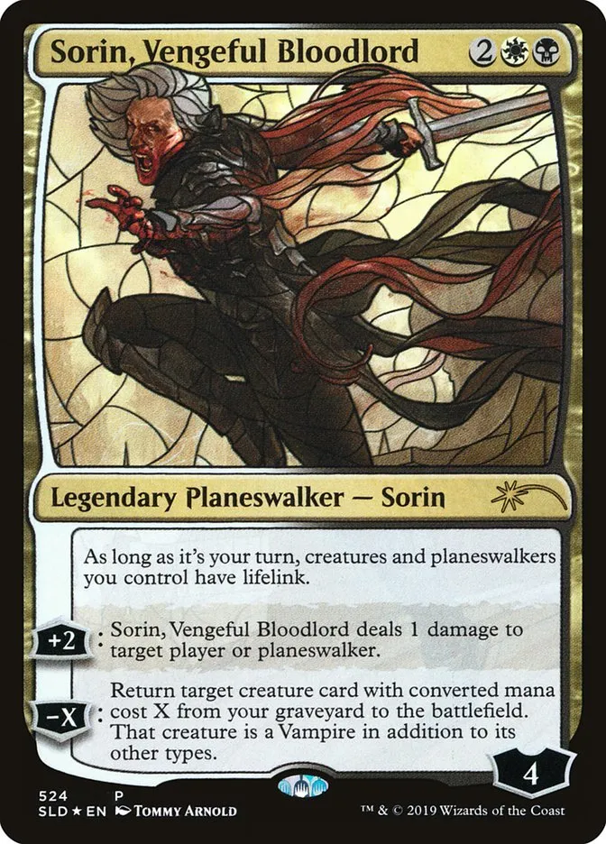 2019 Secret Lair Drop Sorin, Vengeful Bloodlord #524 rare card image