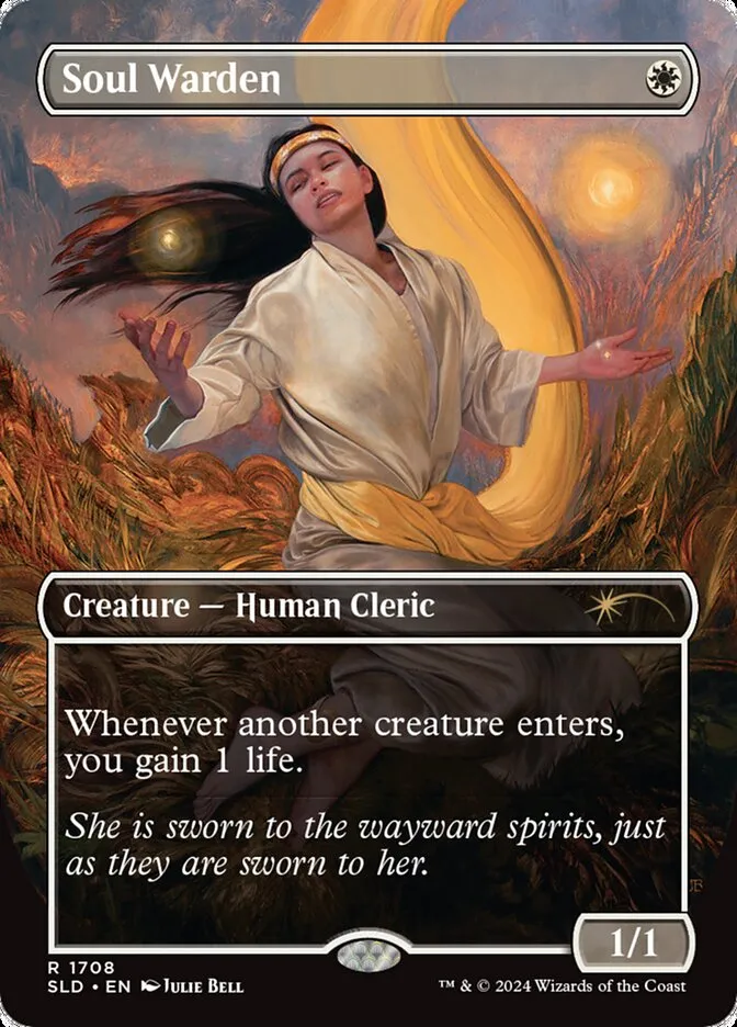 2019 Secret Lair Drop Soul Warden #1708 rare card image