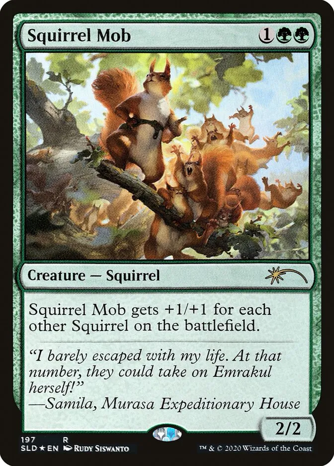 2019 Secret Lair Drop Squirrel Mob #197 rare card image