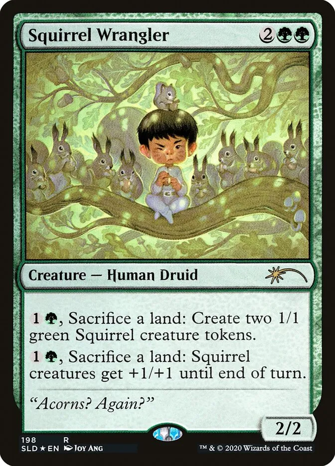 2019 Secret Lair Drop Squirrel Wrangler #198 rare card image