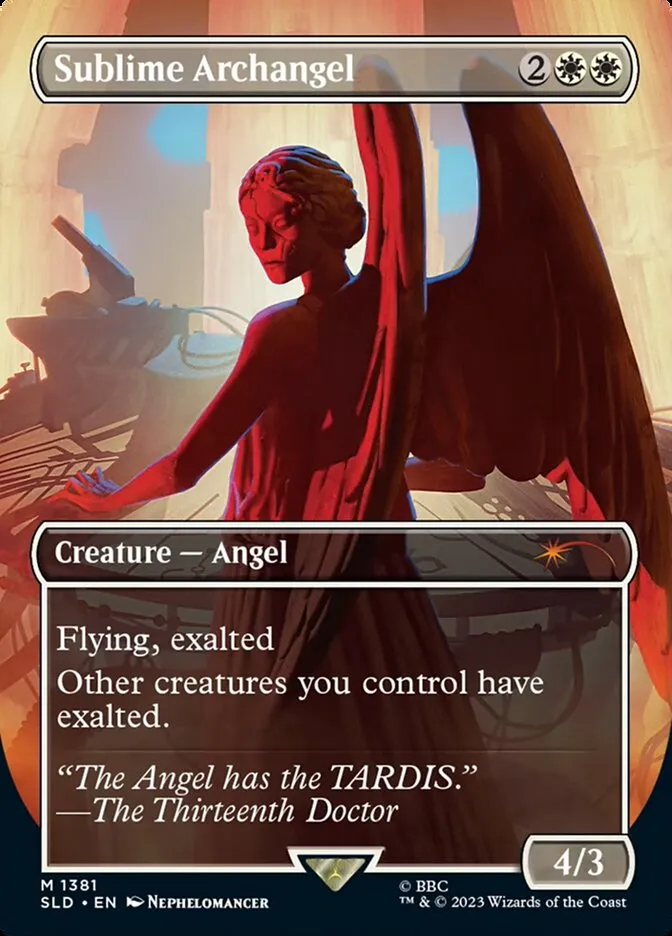2019 Secret Lair Drop Sublime Archangel #1381 mythic card image