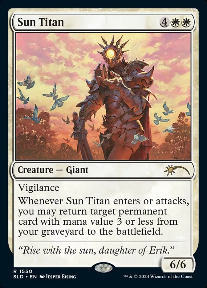 2019 Secret Lair Drop Sun Titan #1550 mythic card image