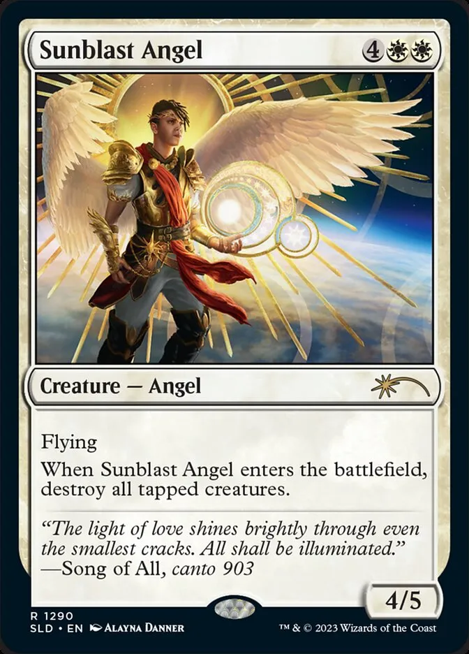 2019 Secret Lair Drop Sunblast Angel #1290 rare card image