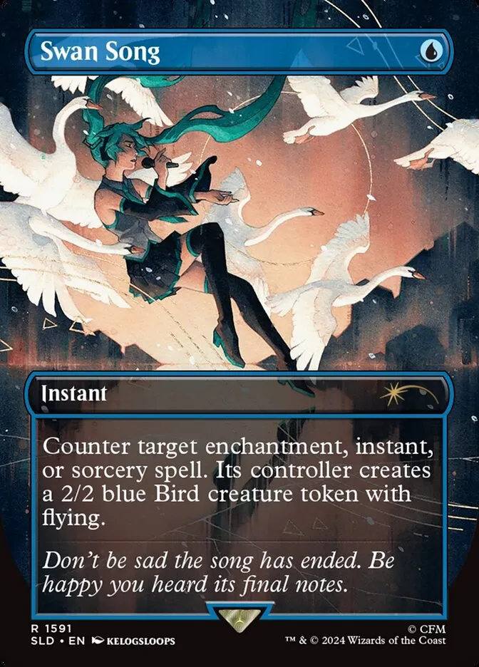 2019 Secret Lair Drop Swan Song #1591 rare card image
