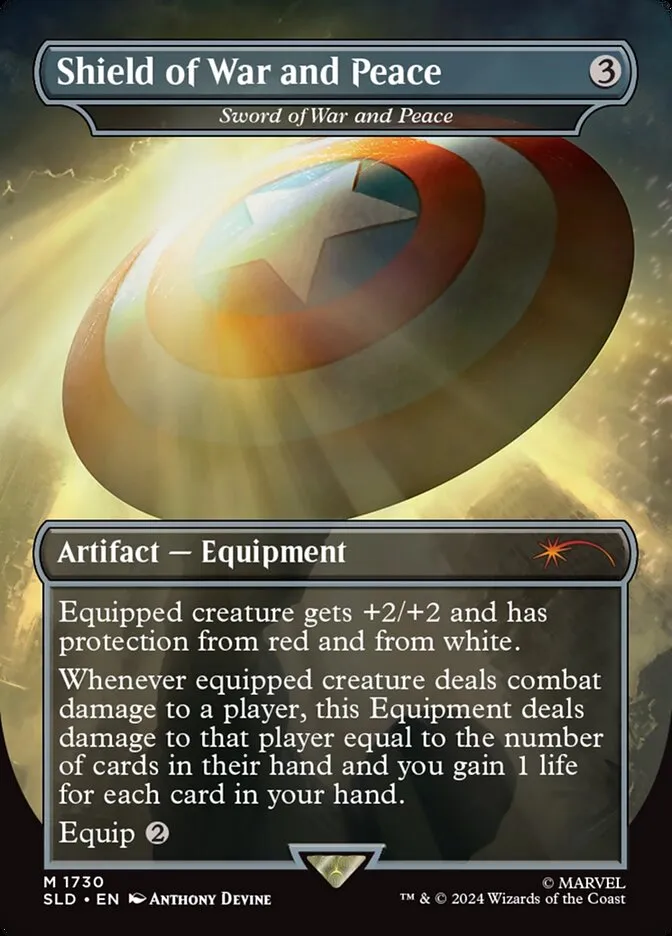 2019 Secret Lair Drop Sword of War and Peace #1730 mythic card image