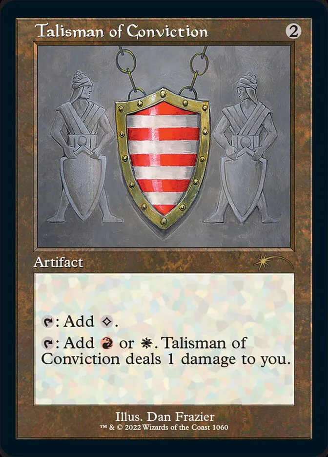2019 Secret Lair Drop Talisman of Conviction #1060 rare card image
