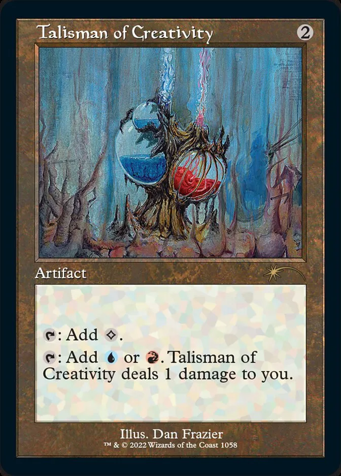 2019 Secret Lair Drop Talisman of Creativity #1058 rare card image