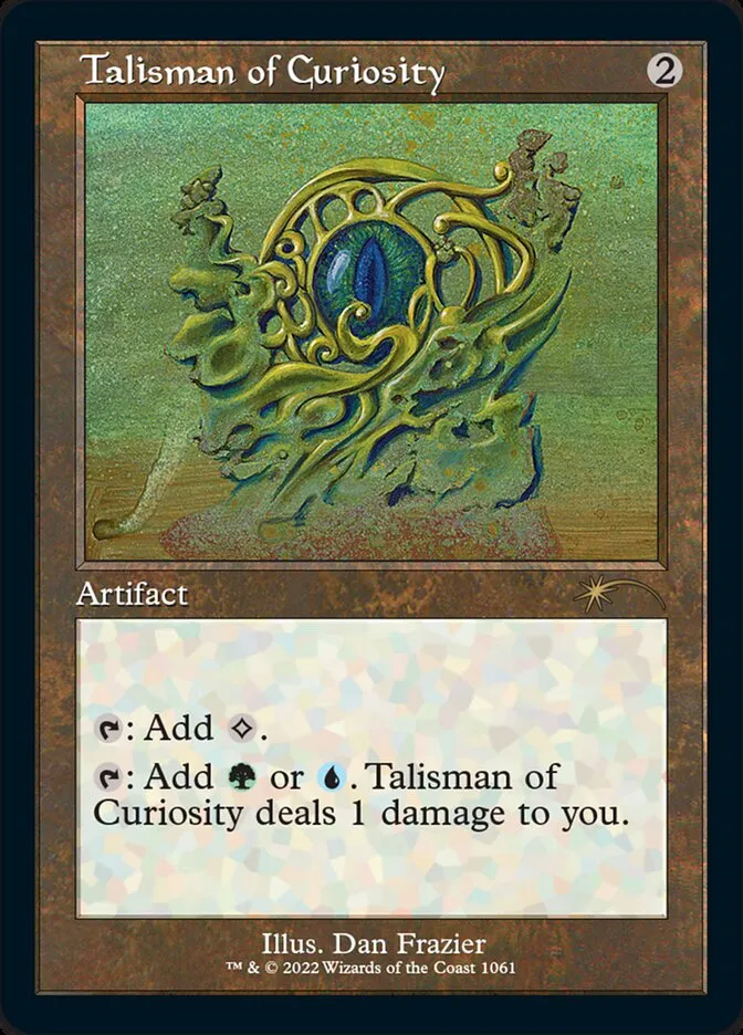 2019 Secret Lair Drop Talisman of Curiosity #1061 rare card image
