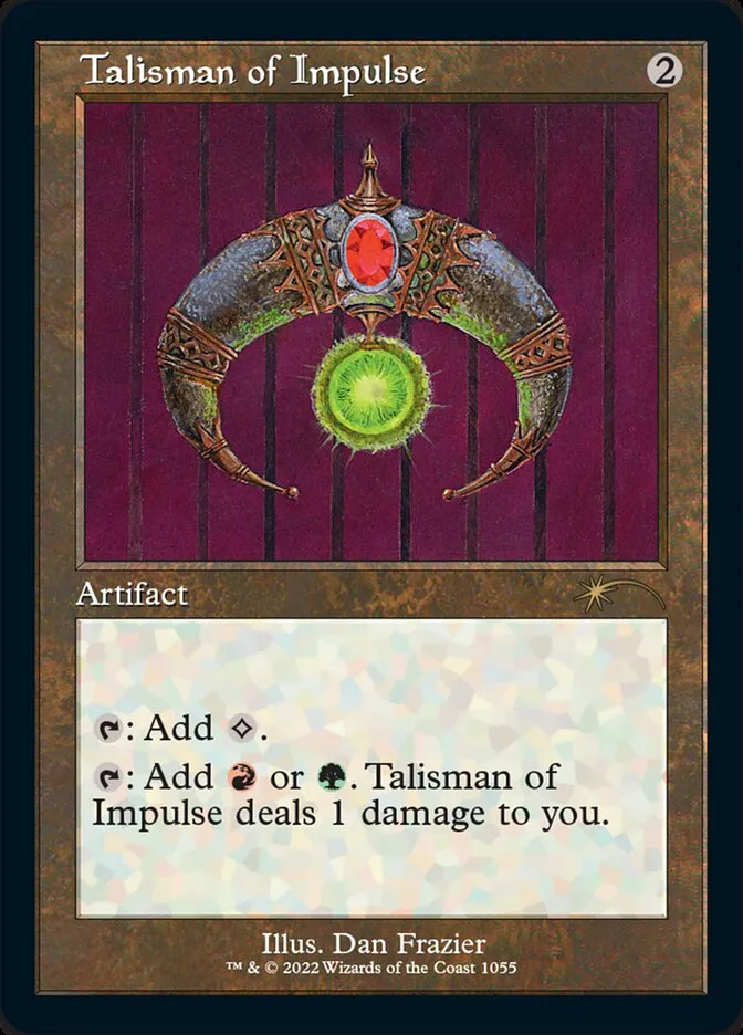 2019 Secret Lair Drop Talisman of Impulse #1055 rare card image