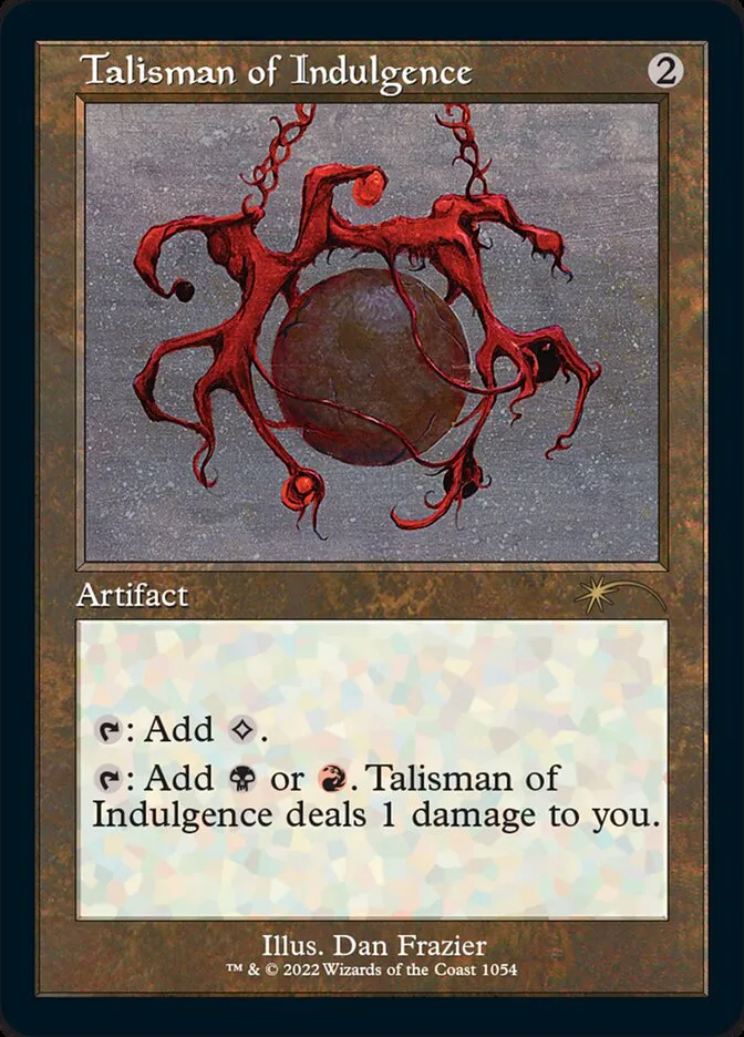 2019 Secret Lair Drop Talisman of Indulgence #1054 rare card image