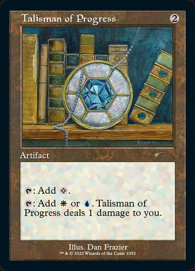 2019 Secret Lair Drop Talisman of Progress #1052 rare card image