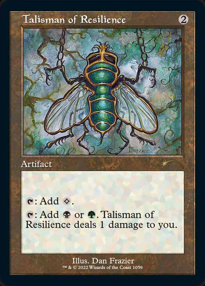 2019 Secret Lair Drop Talisman of Resilience #1059 rare card image