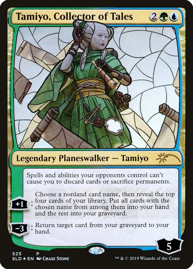 2019 Secret Lair Drop Tamiyo, Collector of Tales #525 rare card image