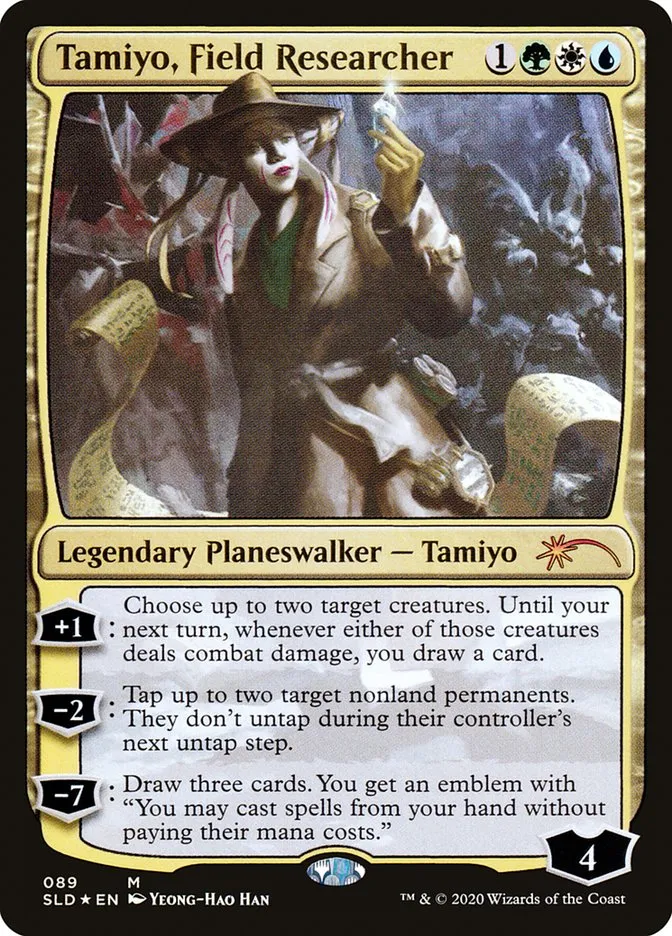 2019 Secret Lair Drop Tamiyo, Field Researcher mythic #89 mythic card image