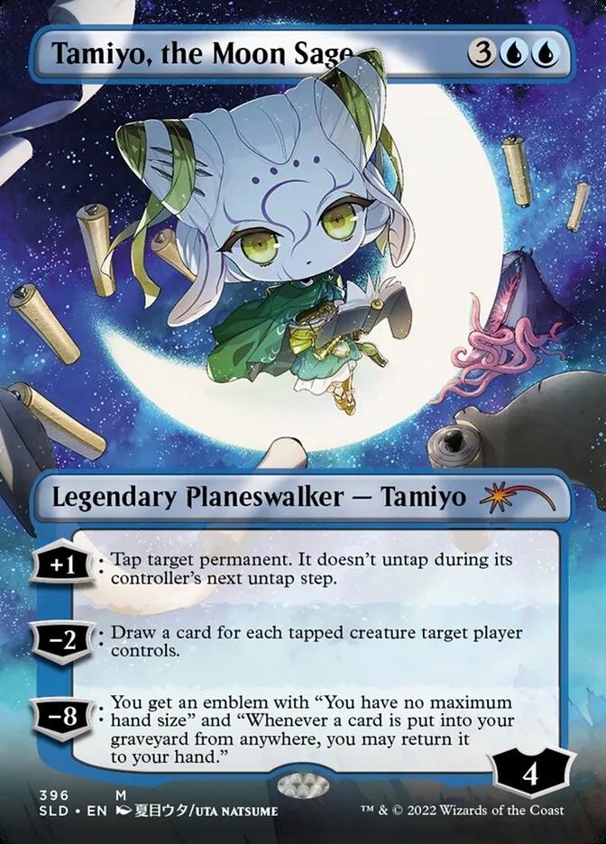 2019 Secret Lair Drop Tamiyo, the Moon Sage #396 mythic card image