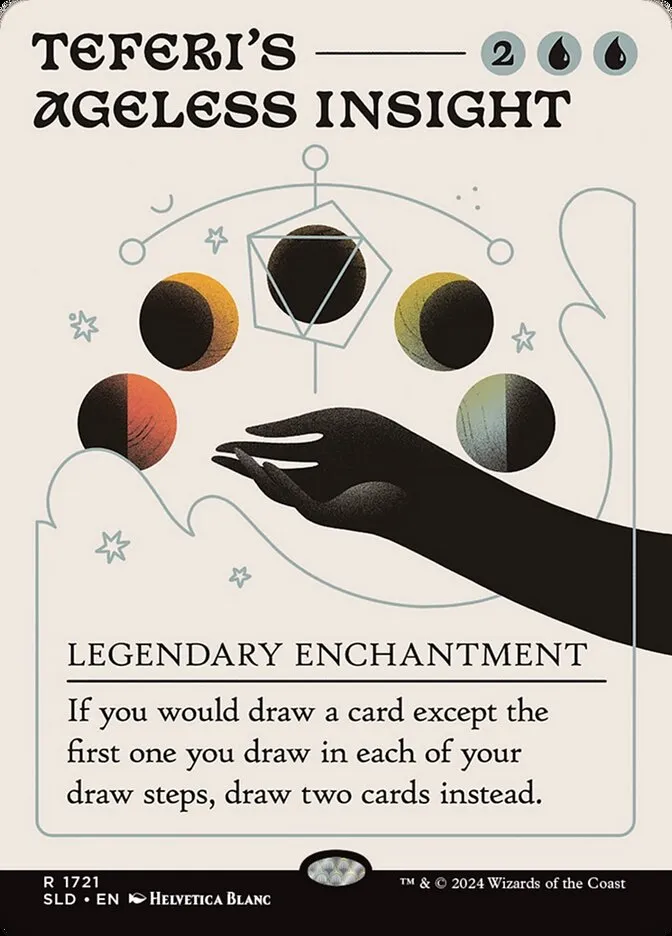 2019 Secret Lair Drop Teferi's Ageless Insight #1721 rare card image