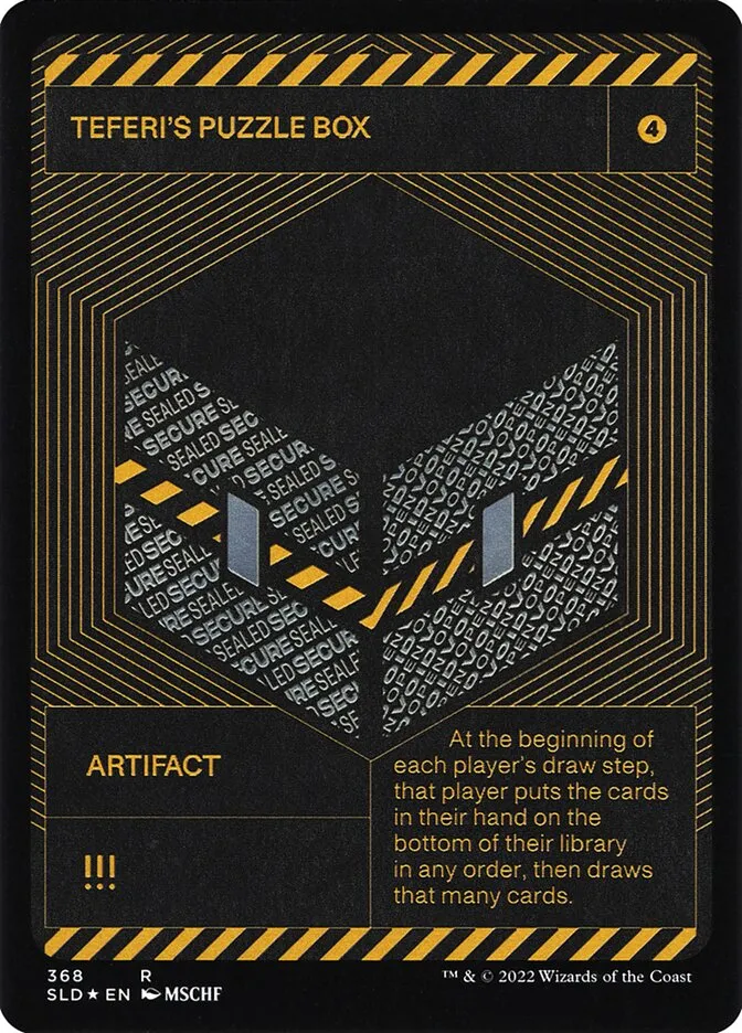 2019 Secret Lair Drop Teferi's Puzzle Box #368 rare card image