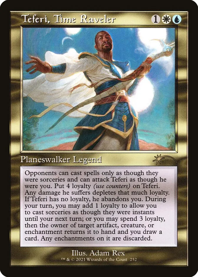 2019 Secret Lair Drop Teferi, Time Raveler #252 rare card image