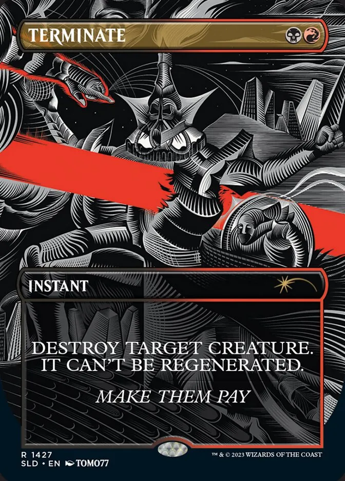 2019 Secret Lair Drop Terminate #1427 rare card image